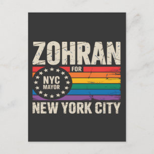 Zohran Mamdani For NYC Mayor LGBTQ Democrat Holiday Postcard