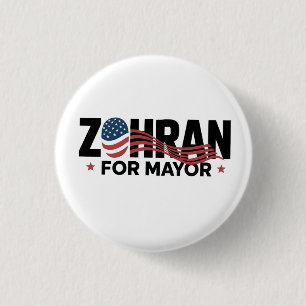 Zohran Mamdani NYC Mayor Candidate USA 3 Cm Round Badge