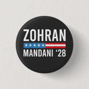 Zohran Mamdani NYC Mayor Candidate USA Flag 3 Cm Round Badge