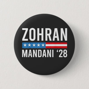 Zohran Mamdani NYC Mayor Candidate USA Flag 6 Cm Round Badge