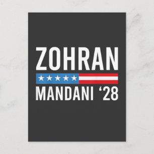 Zohran Mamdani NYC Mayor Candidate USA Flag Announcement Postcard