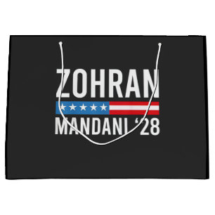 Zohran Mamdani NYC Mayor Candidate USA Flag Large Gift Bag