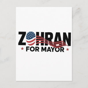 Zohran Mamdani NYC Mayor Candidate USA Holiday Postcard