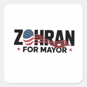 Zohran Mamdani NYC Mayor Candidate USA Square Sticker
