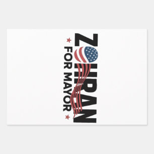 Zohran Mamdani NYC Mayor Candidate USA Wrapping Paper Sheet
