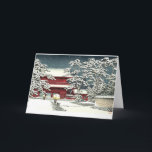 "Zojoji in Snow" by Kawase Hasui 川瀬 巴水 Holiday Card<br><div class="desc">"Zojoji in Snow" (Yuki no Zojoji) by Kawase Hasui 川瀬 巴水</div>