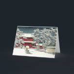 "Zojoji in Snow" by Kawase Hasui 川瀬 巴水 Holiday Card<br><div class="desc">"Zojoji in Snow" (Yuki no Zojoji) by Kawase Hasui 川瀬 巴水</div>