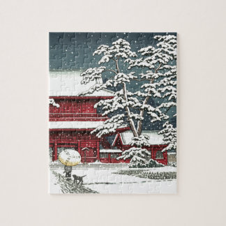 "Zojoji in Snow" by Kawase Hasui 川瀬 巴水 Jigsaw Puzzle