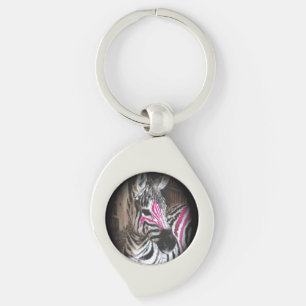 Zola the Zebra metal keychain