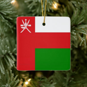 zOM001  Omani FLAG of Oman, Ceramic Ornament