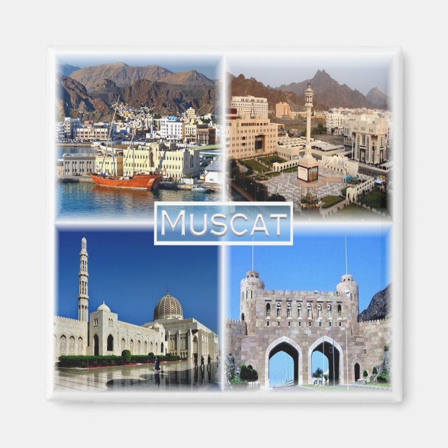 zOM003 MUSCAT Central Business District, Fridge Magnet (Front)