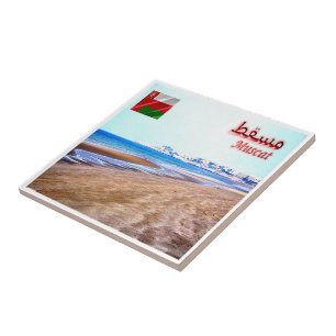zOM004 beach of MASCATE, Oman, Asia, Tile