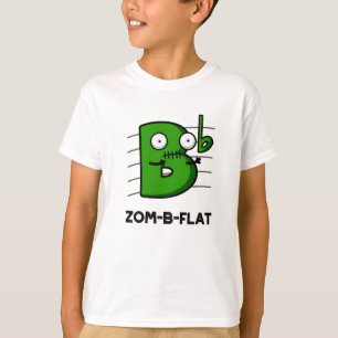 Zom-B-Flat Funny Halloween Zombie Music Pun T-Shirt