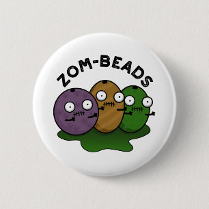 Zom-beads Funny Halloween Zombie Beads Pun 6 Cm Round Badge
