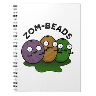Zom-beads Funny Halloween Zombie Beads Pun  Notebook
