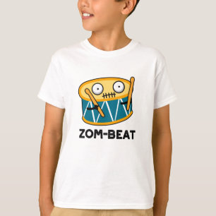 Zom-beat Funny Halloween Zombie Drum Pun  T-Shirt