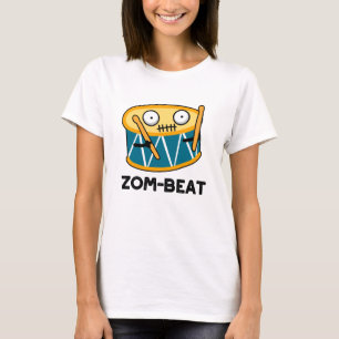 Zom-beat Funny Halloween Zombie Drum Pun T-Shirt