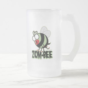 Zom-Bee Frosted Glass Beer Mug