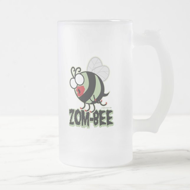 Zom-Bee Frosted Glass Beer Mug (Right)