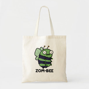 Zom-bee Funny Halloween Zombie Bee Pun Tote Bag