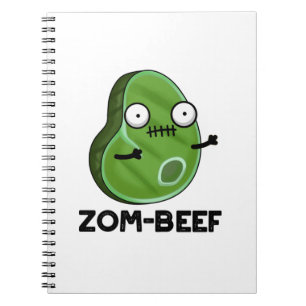 Zom-beef Funny Halloween Zombie Meat Pun Notebook