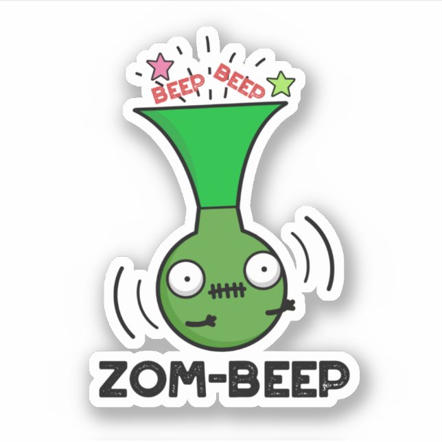Zom-beep Funny Halloween Zombie Honker Pun (Front)