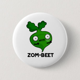 Zom-beet Funny Halloween Zombie Beet Pun 6 Cm Round Badge