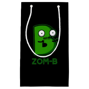 Zomb-b Funny Halloween Zombie Alphabet B Pun  Small Gift Bag