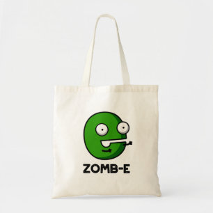 Zomb-E Funny Halloween Zombie Alphabet Pun Tote Bag
