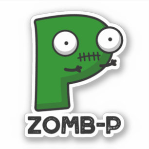 Zomb-P Funny Halloween Zombie Alphabet Pun