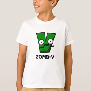 Zomb-V Funny Halloween Zombie Alphabet V Pun T-Shirt