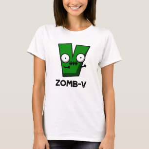 Zomb-V Funny Halloween Zombie Alphabet V Pun T-Shirt