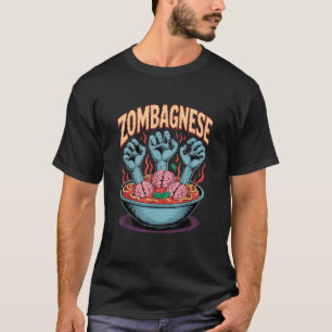 Zombagnese Halloween Pasta Meme Creepy Food Horror T-Shirt