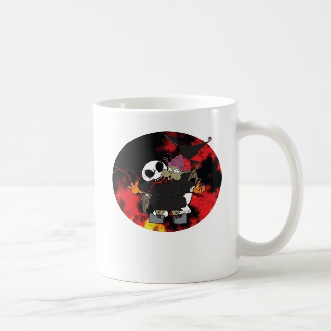 Zombee bites that old, fat hag coffee mug (Right)