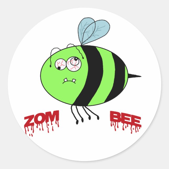 ZomBee Classic Round Sticker (Front)