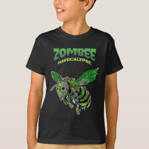 Zombee Havocalypse Spooky Funny Halloween Bee Whoc T-Shirt