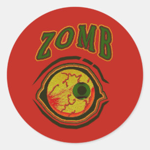 ZombEye - Green Red Classic Round Sticker