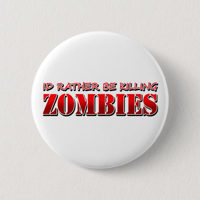 Zombie 6 Cm Round Badge (Front)