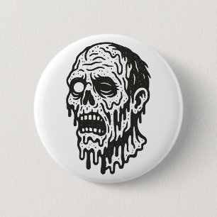 Zombie 6 Cm Round Badge