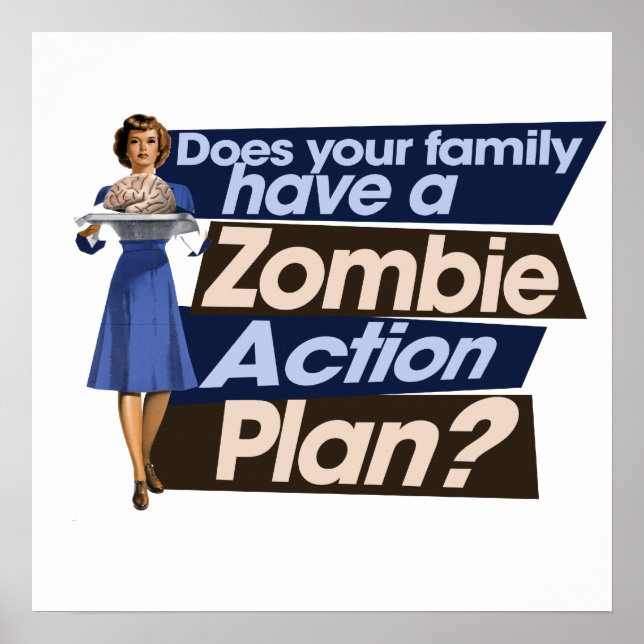 Zombie Action Plan Poster (Front)