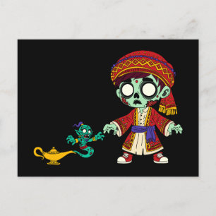 Zombie Aladdin & Zombie Genie Postcard