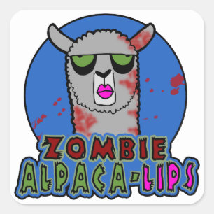 Zombie Alpaca-lips Sticker