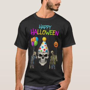 Zombie and Skull Halloween Party T-Shirt