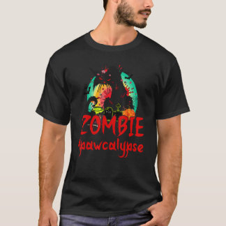 Zombie Apawcalypse Cat  Halloween T-Shirt