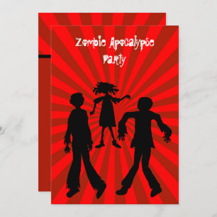 Zombie Apocalypse Birthday Party Invitation