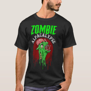 Zombie Apocalypse Blood Moon Alpacalypse Llama Alp T-Shirt