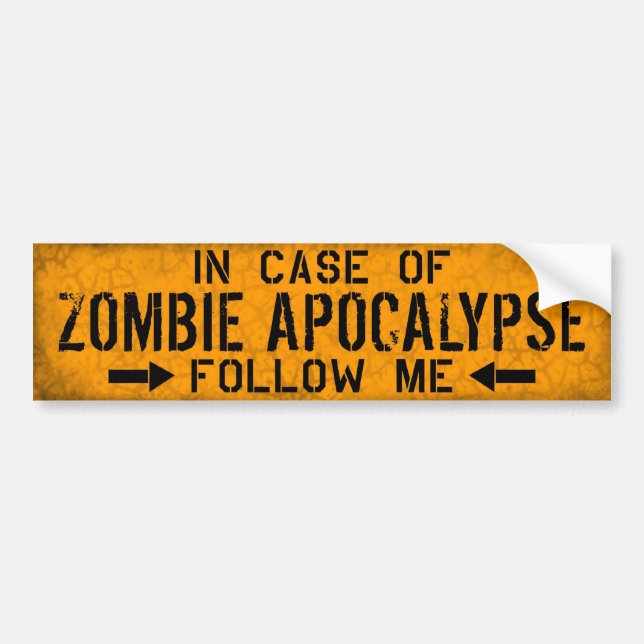 Zombie Apocalypse bumper sticker (Front)