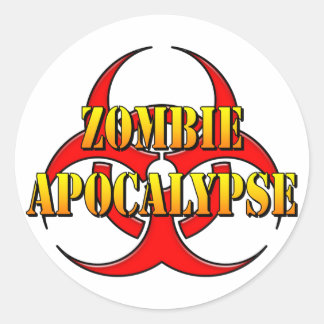 Zombie Apocalypse Classic Round Sticker
