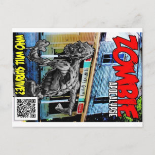 Zombie Apocalypse Cover Postcard