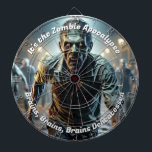 Zombie Apocalypse Creepy Funny Dartboard<br><div class="desc">Whether you're a pro or just playing for fun, this creepy but somehow endearing zombie dart board brings personality to your throws - Beware of the Zombie Apocalypse! Keep the current dart board image, or replace it with your own. Makes a great gag gift. Perfect for a man cave, she...</div>